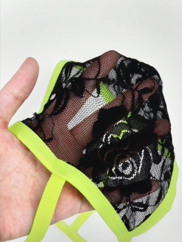 FANDY Men's Sexy Lingerie Fluorescent Spaghetti Strap, Mesh Hollow-Out Design